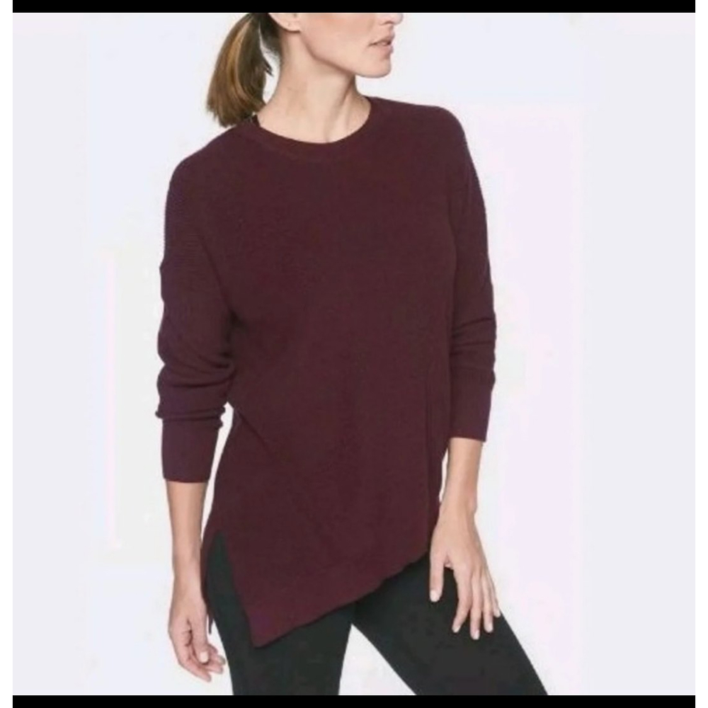 Athleta Rest Day Asymmetrical Knit Sweater Size Medium